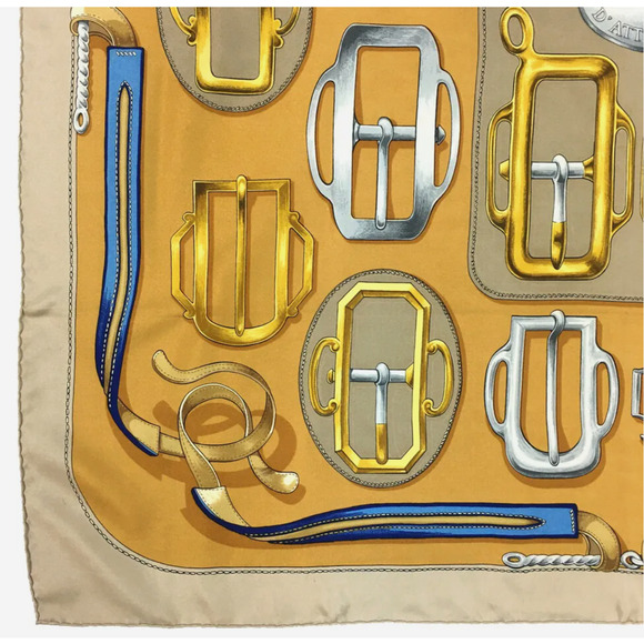 Hermes Bouclerie d'Attelage Silk Scarf, Carre 90 - Picture 5 of 8